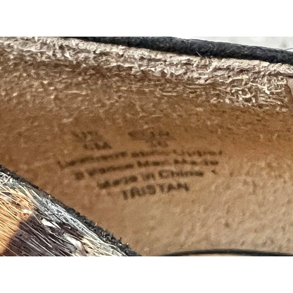 Sam Edelman Pumps Sz 6 Leather & Fabric Uppers Leopard Pointed Toe  3” Heels - Picture 10 of 11